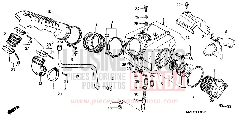 LUFTFILTER von Africa Twin 750 SPACE BLUE (PB136I) von 1990